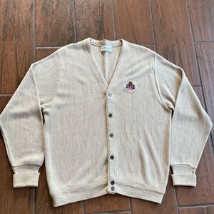 Vintage IZOD Vneck‎ Button Up Cardigan Sweater Mr Rogers Grandpa 90s Y2K Size L